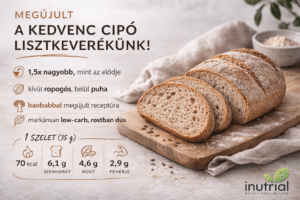 Prémium ropogós kérgű cipó baobabbal low carb csökkentett szénhidrát gluténmentes magas rost